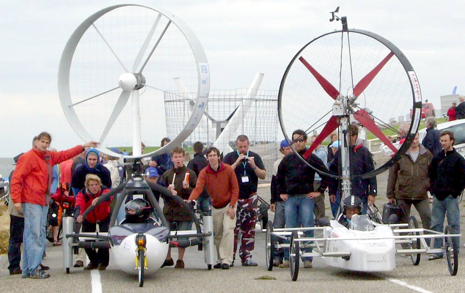 Ventmobile at the Aeolus rotary sail powered land drag race