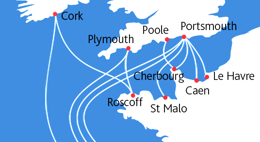 English Channel England to France and Ireland to Spain