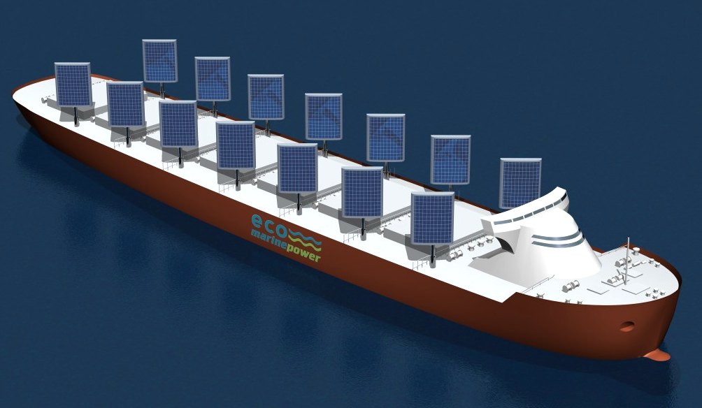 Eco Marine Power Aquarius solar sails assisted cargo tanker