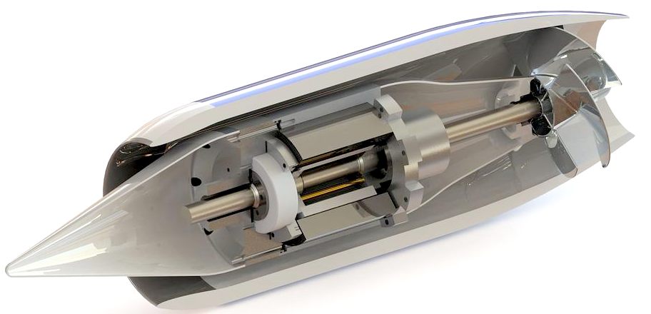 FINS THRUSTERS ELECTRIC RIM JET DRIVES VS PROPELLERS PROPULSION SYSTEMS