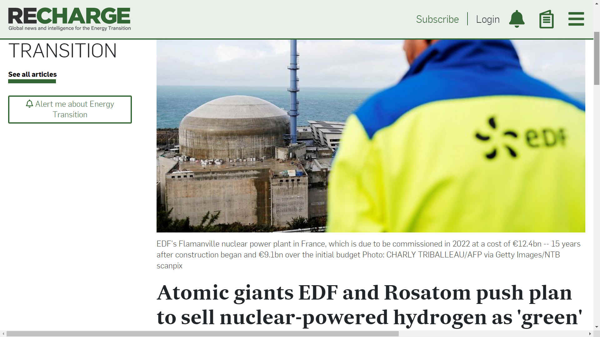 EDF's Flamanville nuclear power plant in France, Rosatom