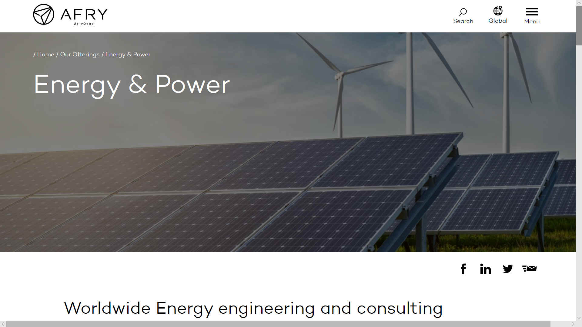 Worldwide energy consulting AFRY
