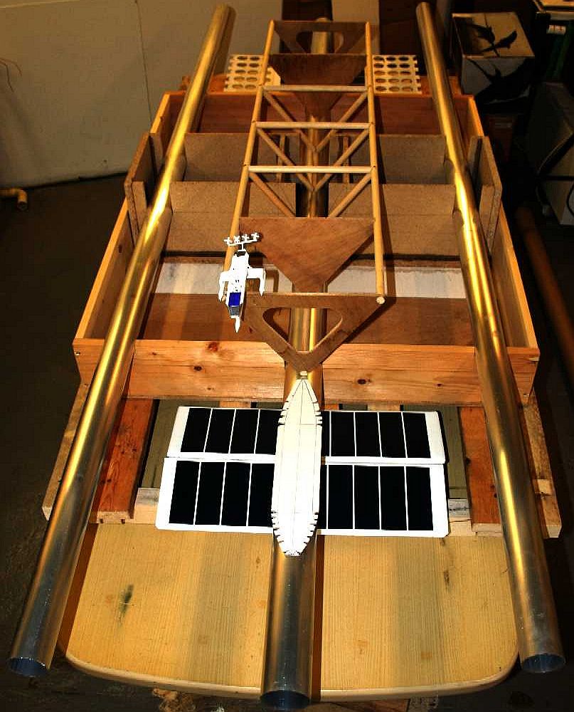 Climate Change Challanger scale model construction early stages in 1/20th