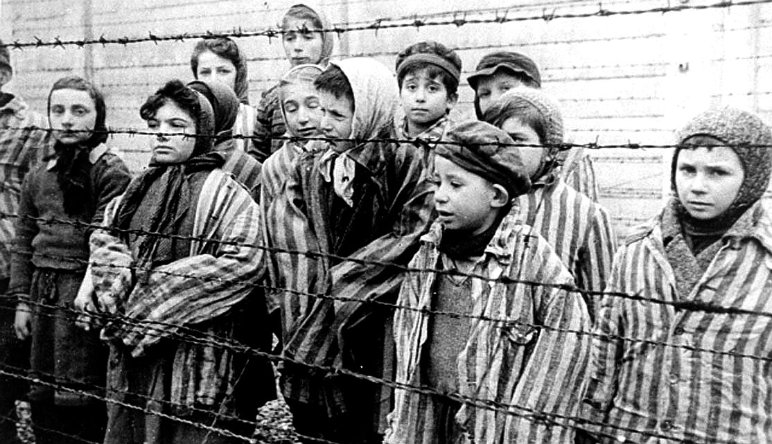 Jewish children in Nazi concentration camp