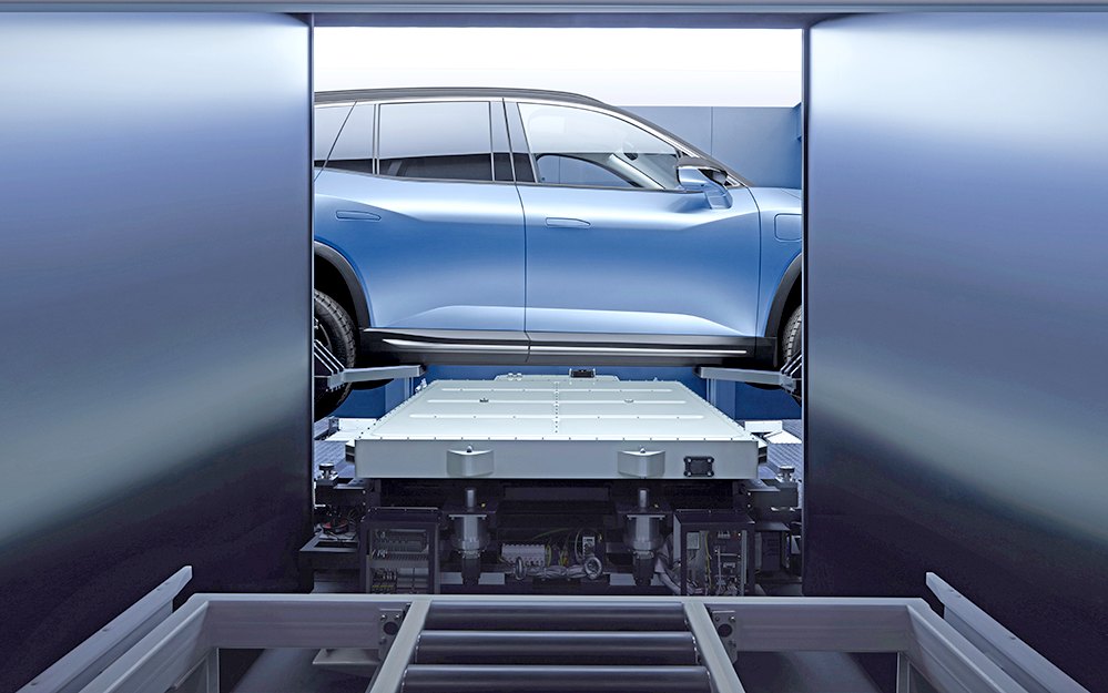 Nio swappable store battery