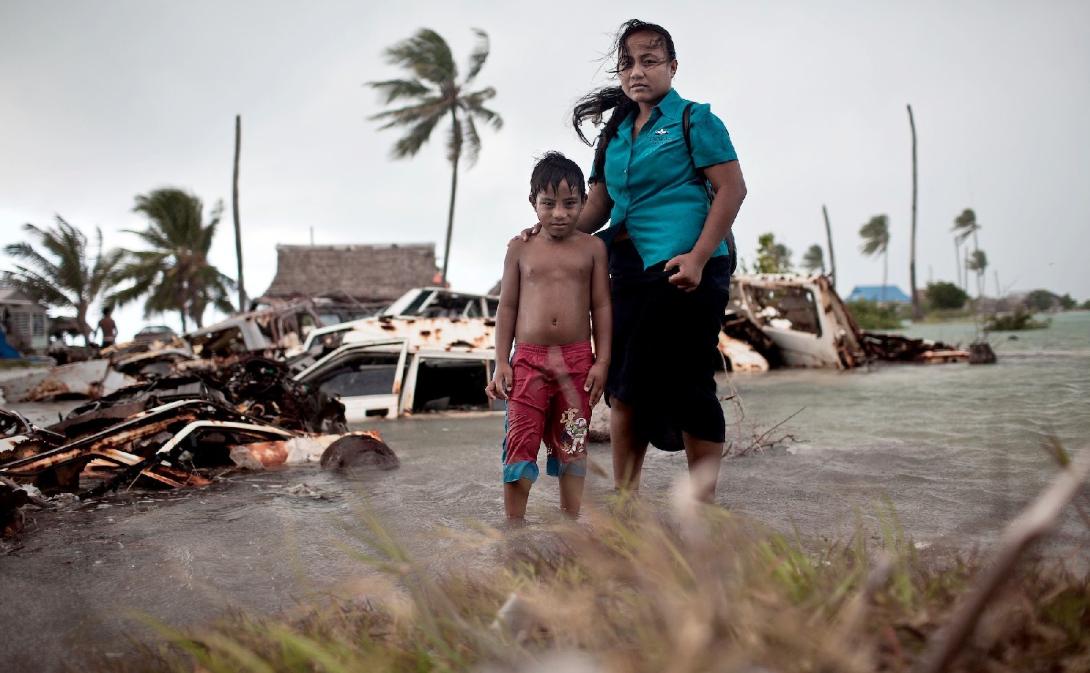 Kiribati rising sea levels causing flooding