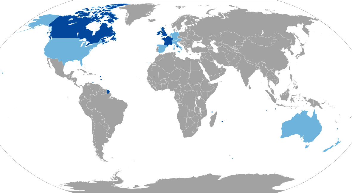 World map climate change emergency declarations