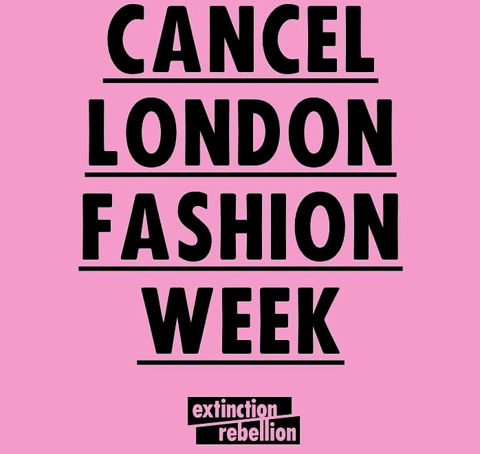 FAST FASHION CLOTHING WEEK LONDON PROTESTS EXTINCTION REBELLION
