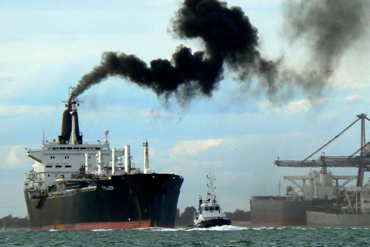 Sulfur from ships causes acid oceans